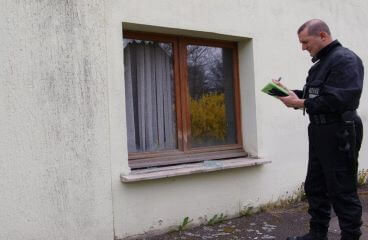 Rondier en train de faire son intervention suite a une alarme